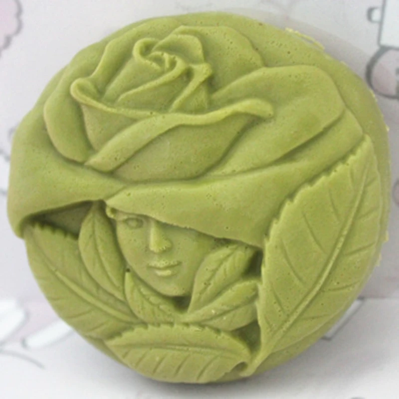 

Rose Girl Silicone Soap Mold Rose DIY Handmade Fondant Molds 3D Candle Silicone Mould Crafts Kitchen Cake Baking For Making Soap