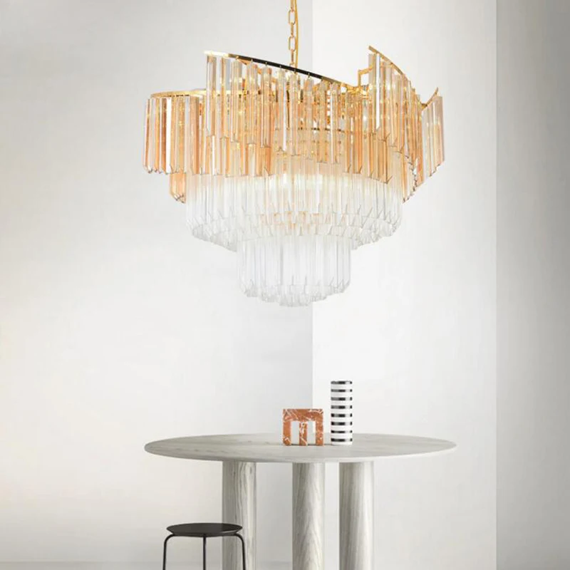 Постмодерн Люстра Свет Роскошная гостиная хрустальная лампа led исследование