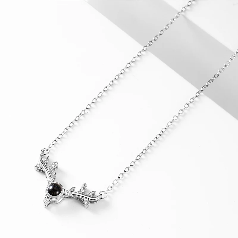 Олень олень рога лунный камень кристалл кулон ожерелье ключицы цепь лабрадорит