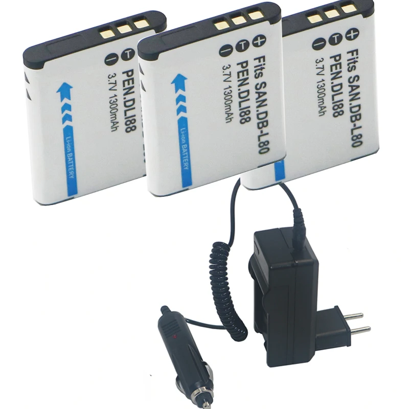 Аккумулятор и зарядное устройство для фотоаппарата 3 шт.|Цифровые аккумуляторы| |