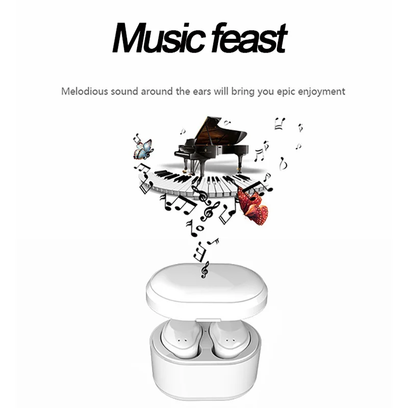 X6 TWS headset wireless Bluetooth ear in-ear mini 4.2 stereo touch waterproof call function support music bilat | Электроника