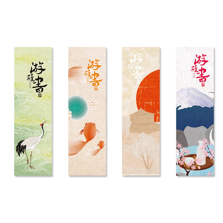 10Pack/lot Vintage Japanese style Kimono lady Cherry blossoms swatch paper Cartoon Film Bookmark Writing Message | Дом и сад