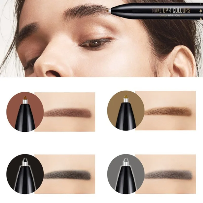 4 в 1 карандаш для бровей краска тату ручка автоматическая матовая