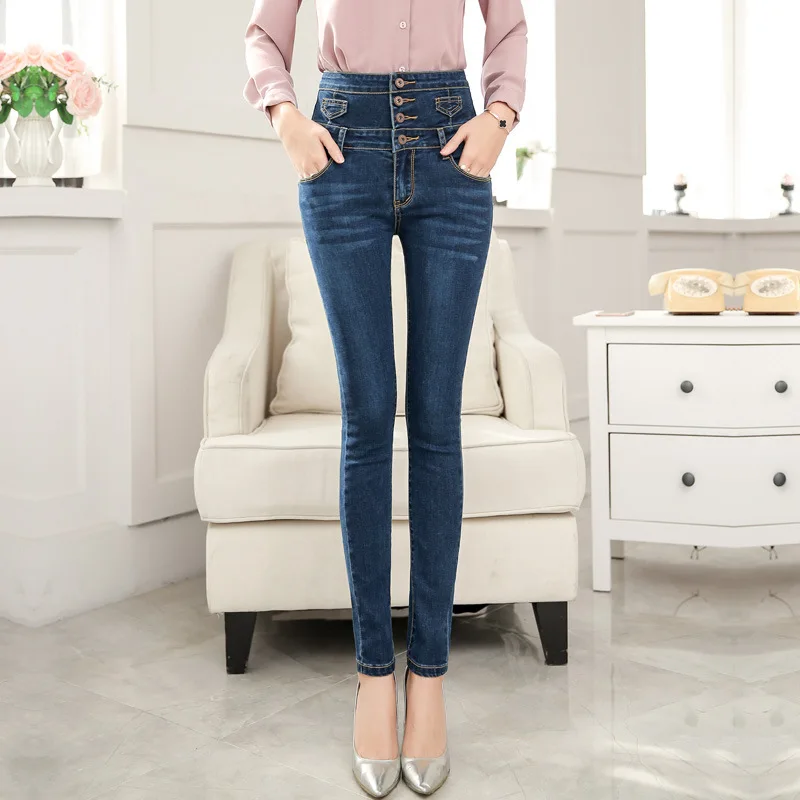 BetiKama джинсы с высокой талией женские 2017 мама плюс размер 5XL Feminino обтягивающие