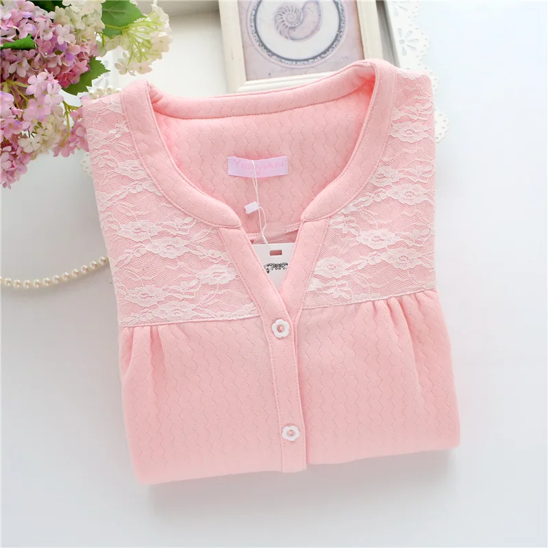 Женские пижамы хлопковые с длинным рукавом новинка Осень-зима пижамный комплект