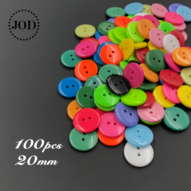 100 шт Размер: 20 мм Цветные окрашенные полимерные пуговицы пальто ботинки швейная
