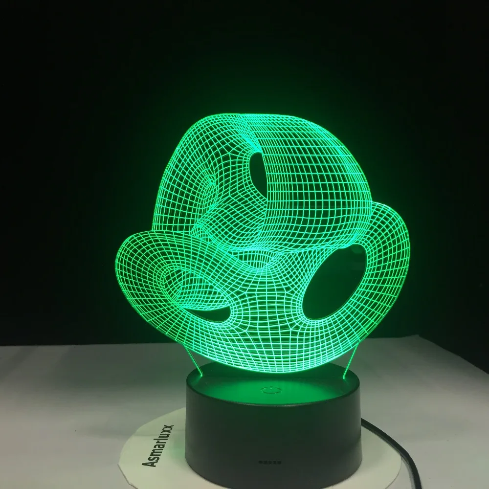 Креативная 3D лампа светодиодный ночник абстрактная графика акриловые лампы