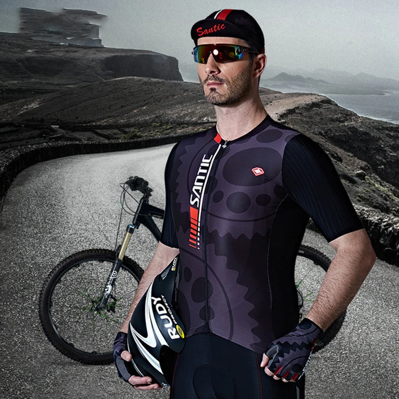 Santic Pro Spexcel Велоспорт Джерси MTB Горный Команда Франции 2018 спортивные M7C02111|Майки