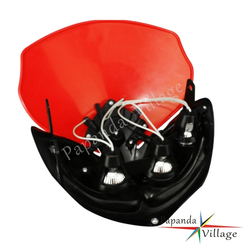 Papanda красная мотоциклетная внедорожная двойная Спортивная фара для велосипеда