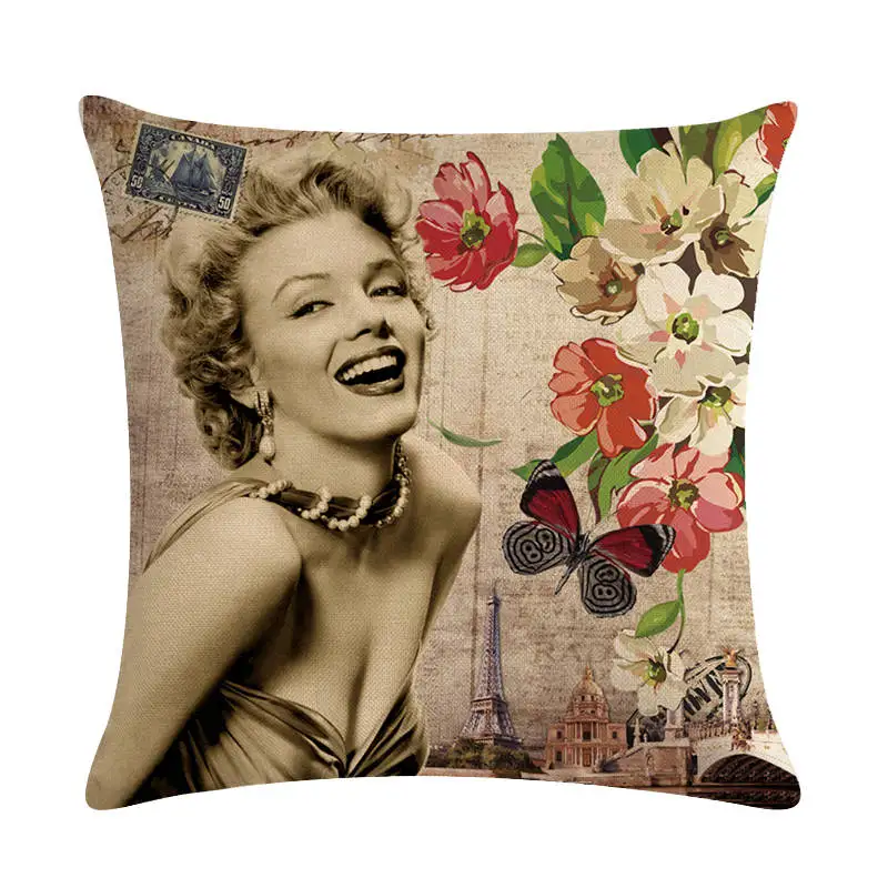 Мэрилин Монро Подушка с черепом крышка Волк череп окрашенные Лондоном Париж