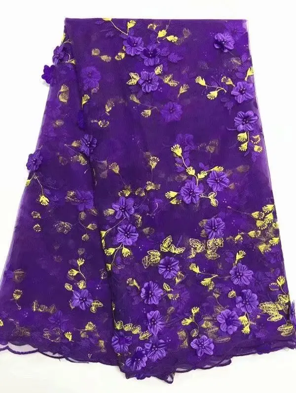 Африканские кружевные ткани Французский Высокое качество 3D цветок свадебное