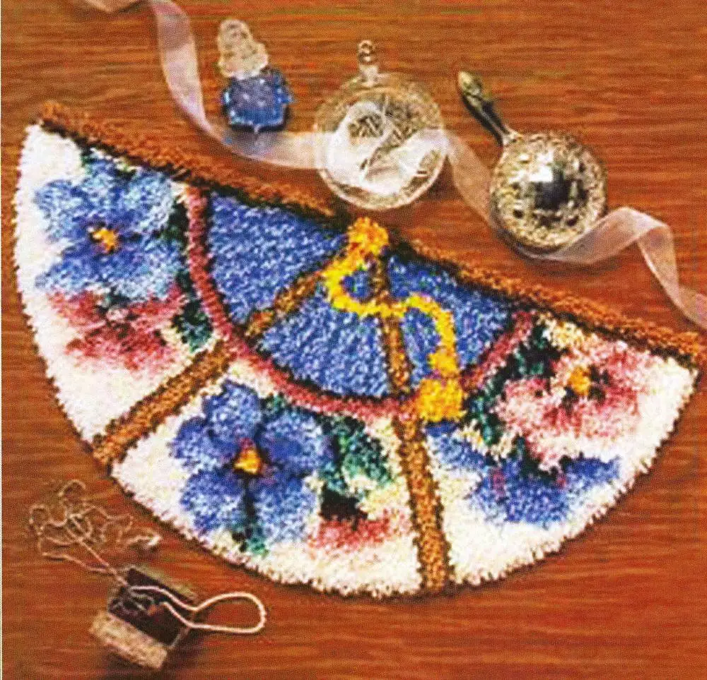 

3d crochet tapis needle for carpet latch hook kits rug tapestry kits printed fan pattern canvas accessories foamiran for crafts