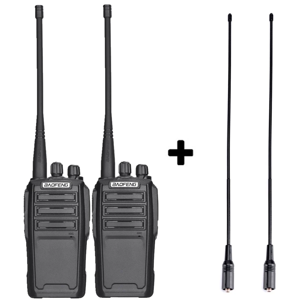 Add 2 long antennas 2 шт. Baofeng UV-6 8 Вт Ham Радио охранное оборудование двухстороннее радио зашифрованное портативное радио HF трансивер - Цвет: Add 2 long antennas
