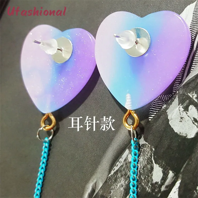 Женские брендовые висячие серьги с Луной и звездой из цинкового сплава большие