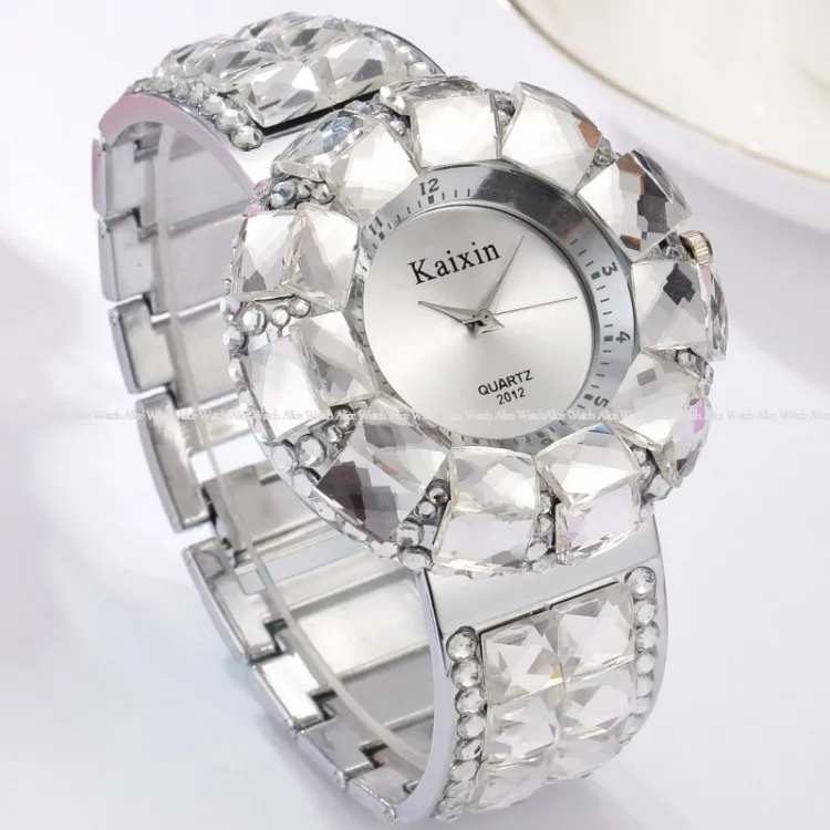silver Лучший бренд, роскошные женские часы, браслет, модные наручные часы, кристаллы, стразы, кварцевые женские часы на запястье, подарки, Relogio feminino - Цвет: silver
