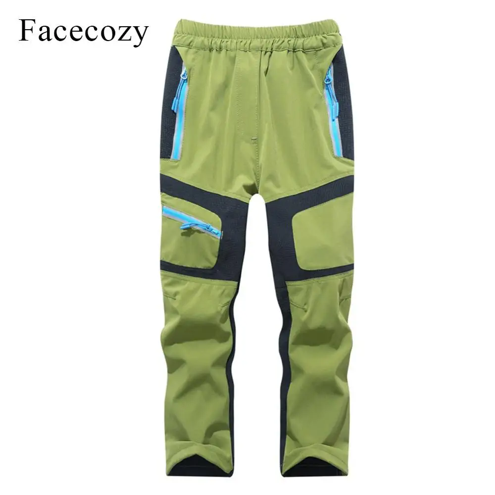 Facecozy, новые детские летние спортивные штаны для улицы, быстросохнущие тонкие дышащие штаны, студенческие штаны для мальчиков и девочек - Цвет: Army Green