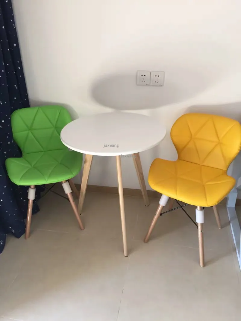 Современный минималистичный белый стул Macaron креативный офисный домашний
