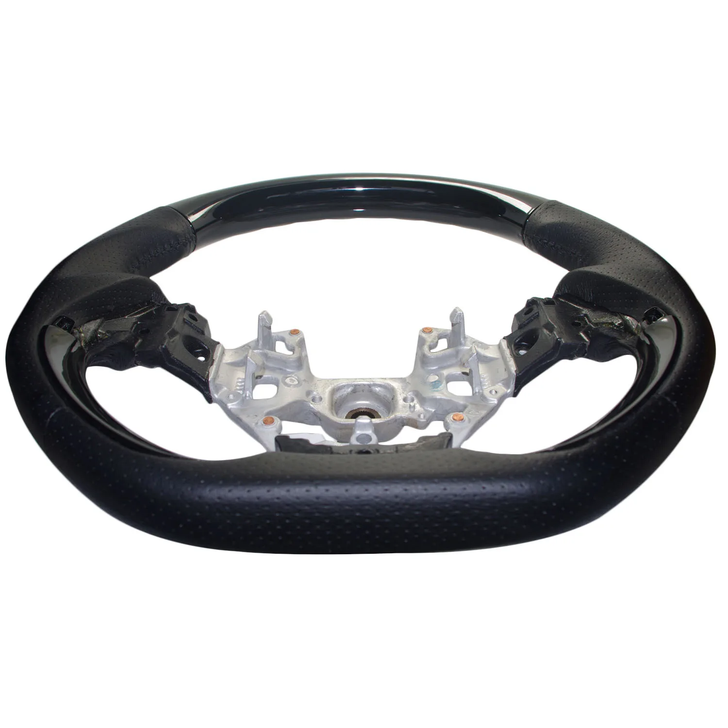 Черное Кожаное Спортивное Рулевое Колесо Piano модифицированное совместимо с Toyota C