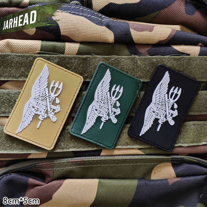 Военно-морские уплотнения США ПВХ нашивки на липучке резиновая повязка