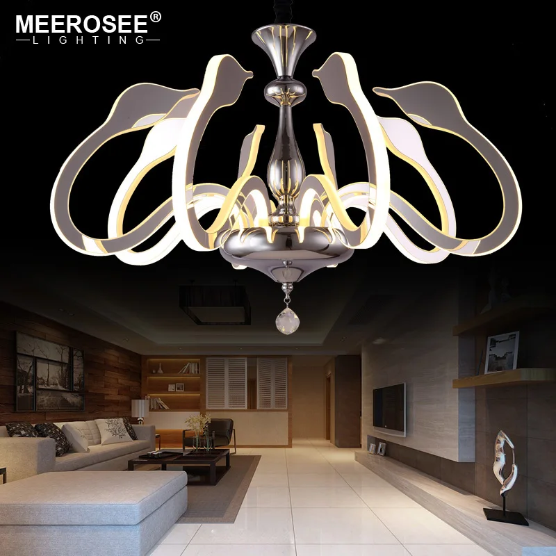 Современный Лебедь Светодиодный Люстра Освещение Подвесная лампа люстры для