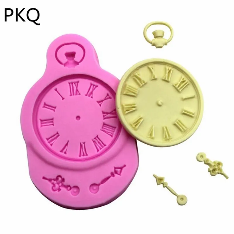 Бесплатная доставка часы формы силиконовые инструменты для украшения выпечки