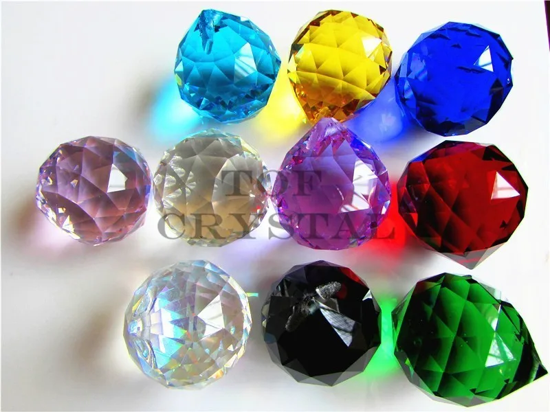 2 Pcs Facet Crystal Glass Chandelier Hanging Ball 40mm in Blind Box Free Shipping