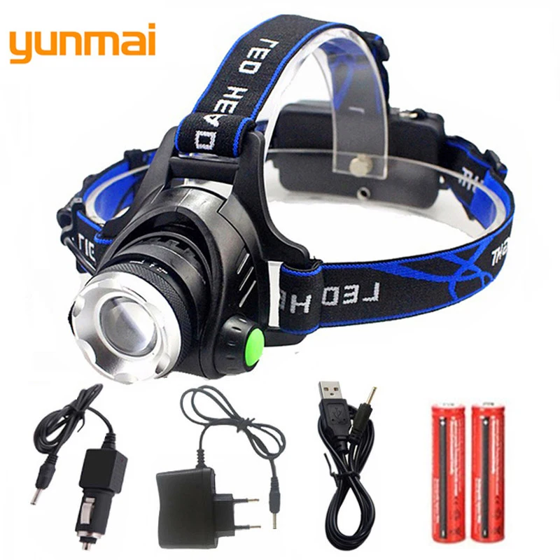 Налобный фонарь светодиодный водонепроницаемый с зумом 5 лм/Т6 Q16 для рыбалки и