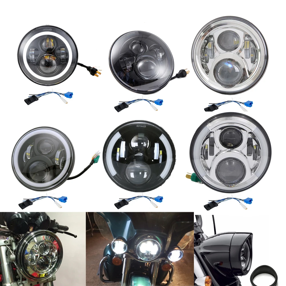 7 дюймовый светодиодный налобный фонарь Головной для мотоцикла фасветильник