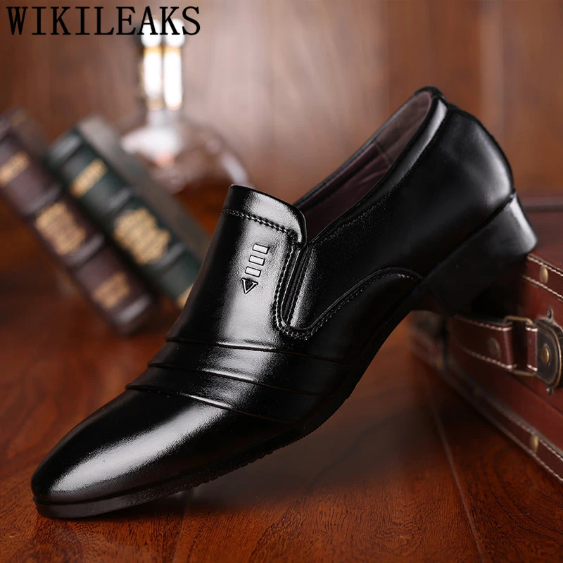 Мужские туфли-оксфорды Wikileaks элегантная модель деловые лоферы без застежек для