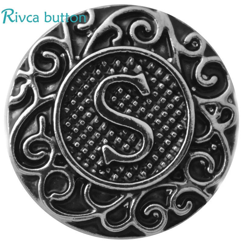 D02774 rivca Metal Alphabet O-Z snap charm bracelet for 18mm | Украшения и аксессуары
