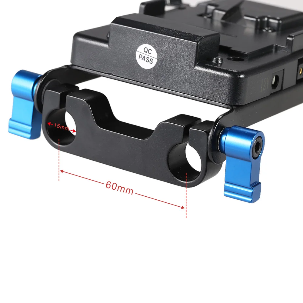 V тип батареи пластина E6 батарея адаптер для Sony Mount Canon 5D2 5D3 60D 7D 6D DSLR Rig BMCC