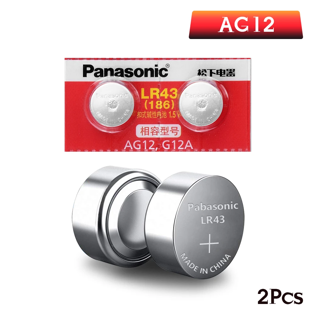 AG12 Battery LR1144 LR43 Coin Button Cells 1.5V Alkaline L1142 SG12 386A 386X CR43 RW44 For Watch Toys 2Pcs | Электроника