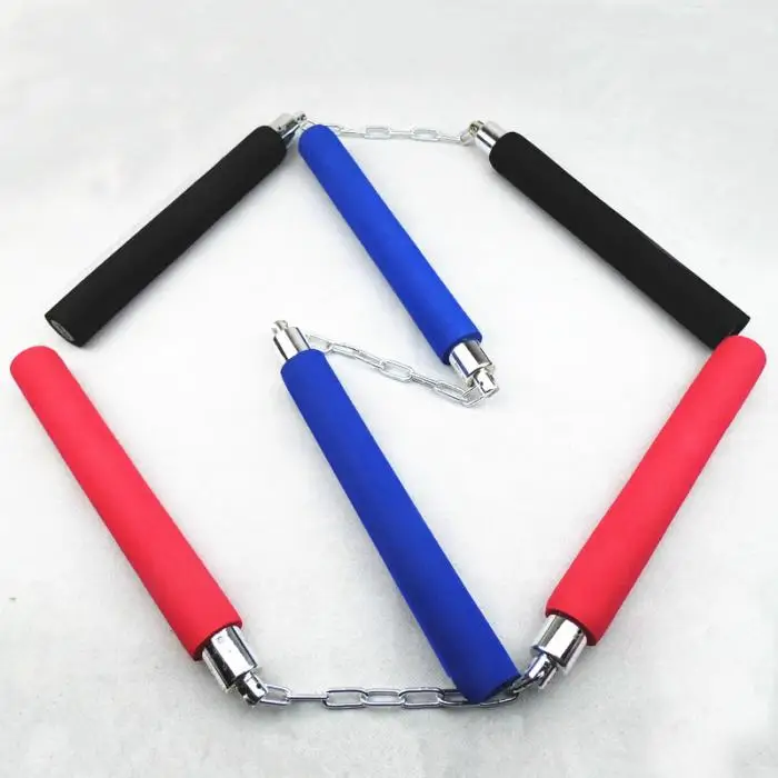 Новые фитнес Боевые искусства Nunchakus оружие Пена металлическая цепь безопасные нунчаки из губки для начинающих XD88