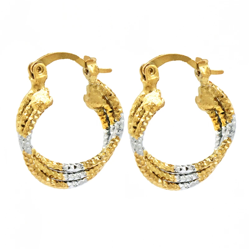 Женский комплект из колье и серёг золотистого цвета|Ювелирные наборы| |