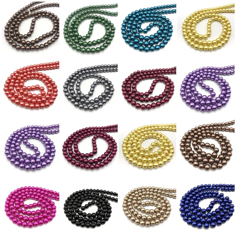 

Wholesale 6/8/10mm color round glass beads, Bracelet Necklace Charm Jewelry DIY production