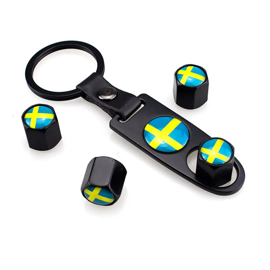 Универсальная автомобильная крышка клапана шины с логотипом Швеции и пряжкой для ремня с ключевым гаечным ключом горячие продажи.