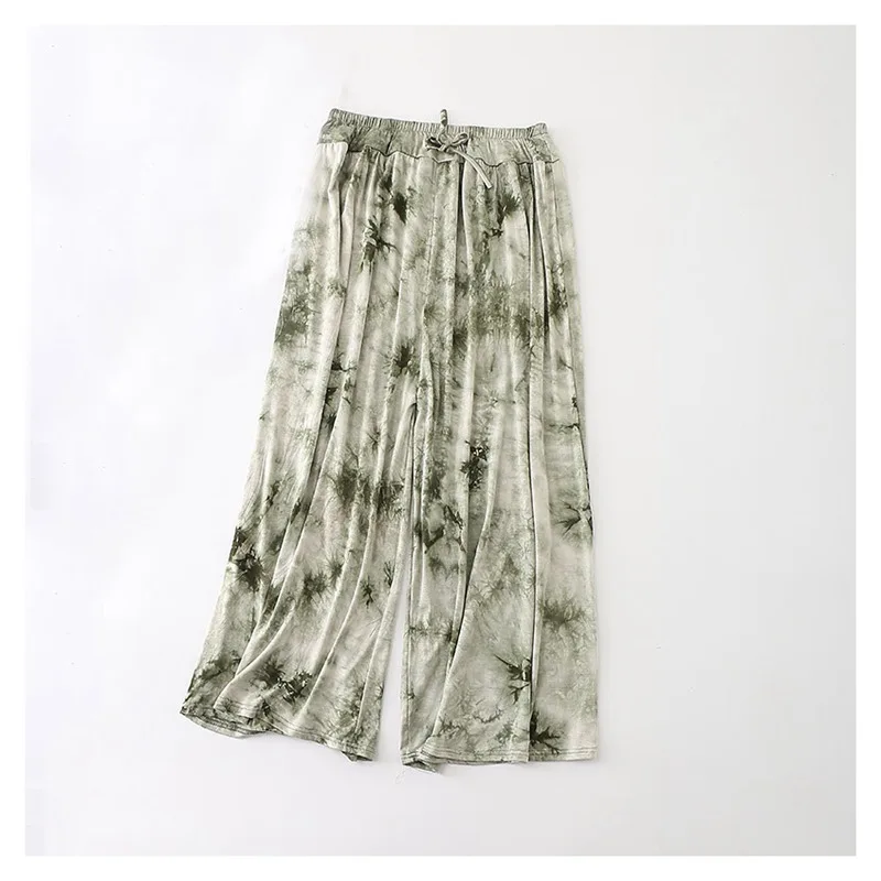 Женские широкие брюки Mferlier из модала эластичные плиссированные удобные штаны с