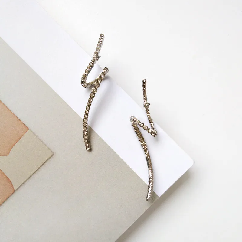 Новые оригинальные геометрические серьги Стразы Timlee E093 из сплава популярные