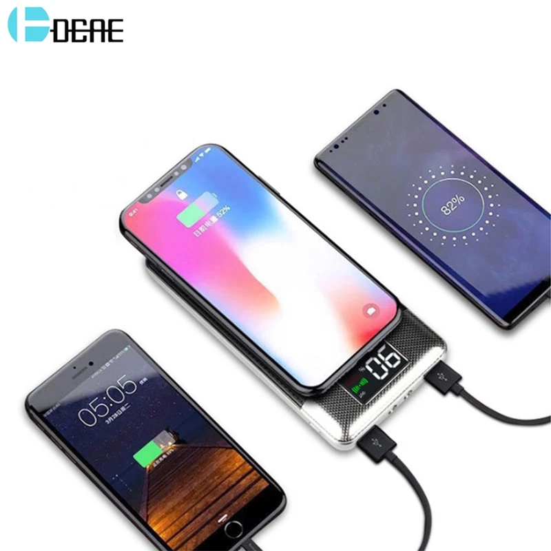 Беспроводной внешний аккумулятор DCAE с двумя usb-портами 10000 мАч портативная
