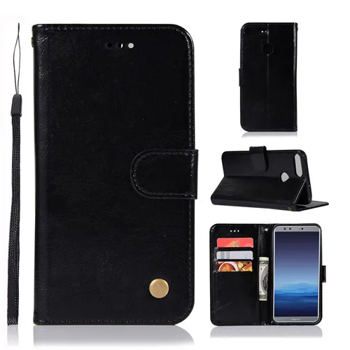 vintage Flip Cover for huawei p smart Case with card pocket Leather phone | Мобильные телефоны и аксессуары