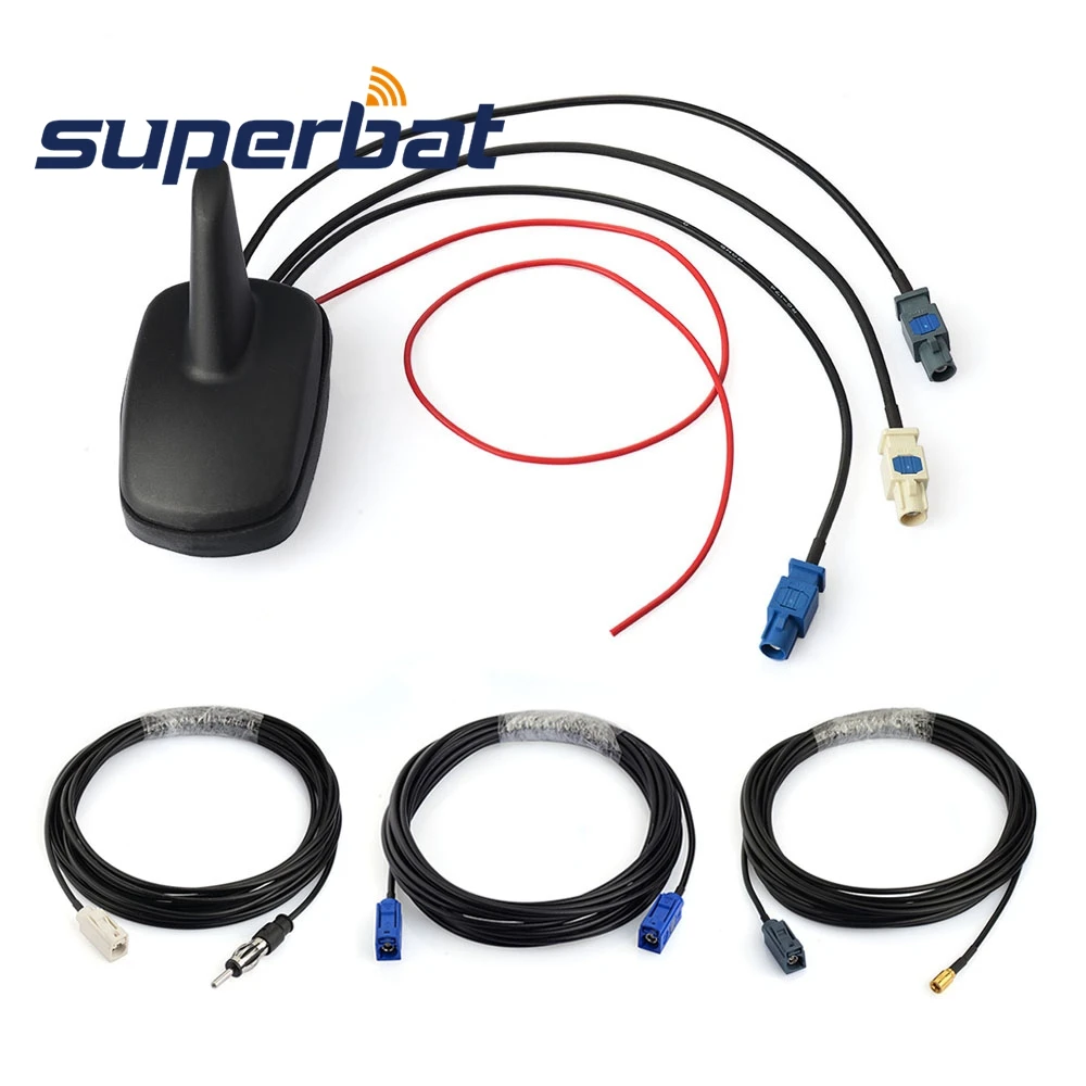 Автомобильный цифровой радиоприемник Superbat DAB/FM усиленная антенна с креплением на