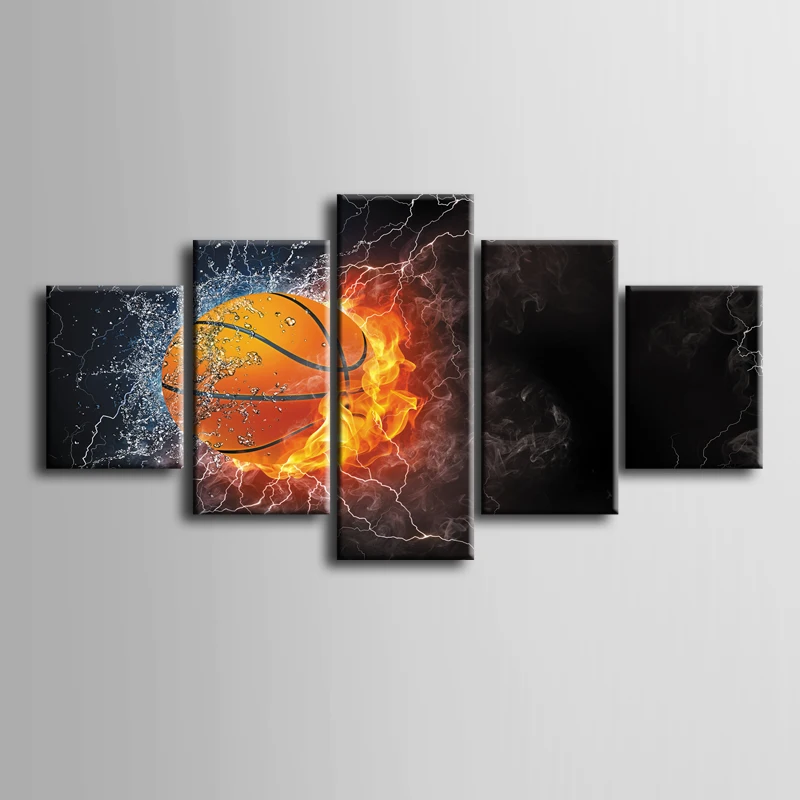 5 шт холст Книги по искусству печати абстрактный Баскетбол живопись