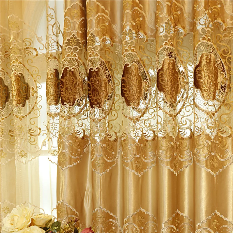 Европейская шелковая занавеска Slow Soul Водорастворимая бархатная с вышивкой для