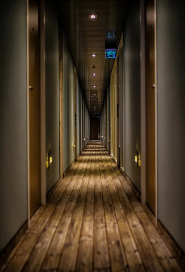 Laeacco отель деревянный пол коридор интерьер сцена фотографии фоны на заказ камера