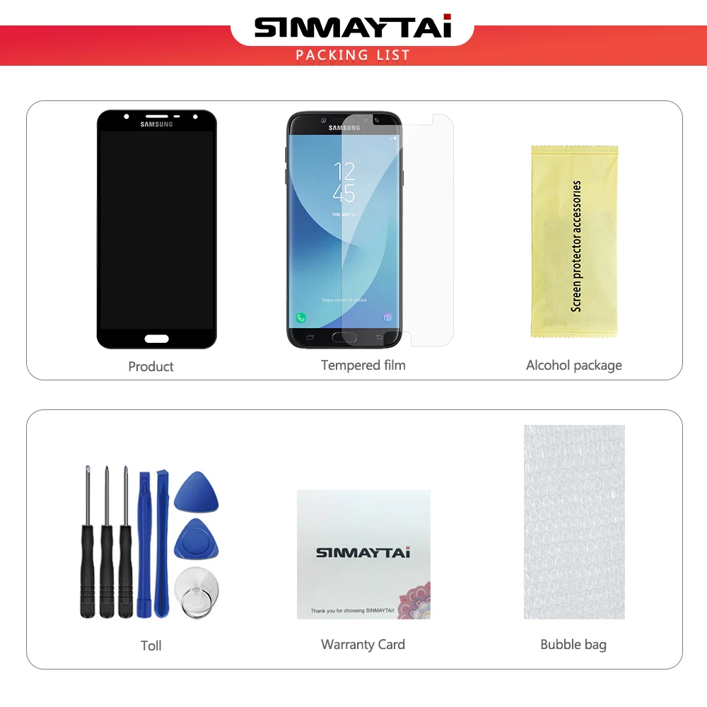 ЖК дисплей Super AMOLED для Samsung Galaxy J7 Neo Nxt 5 дюйма экран с сенсорной панелью и