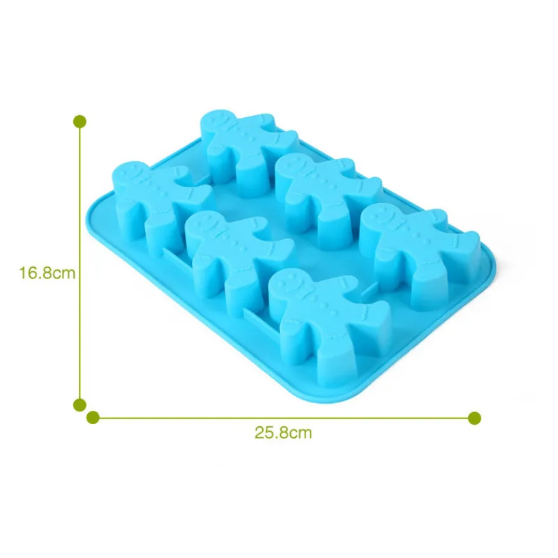 Wofo 6 отверстий Кухня печь Еда Класс силиконовые торт ручной Мыло шоколадные