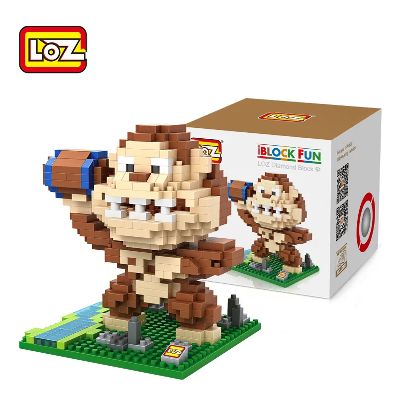 LOZ Diamant Blocs пиксели фигурку Jouets Loisirs King Kong Poupee Orang outan Animal Modele De Brique D'argile Assemblee|pixels