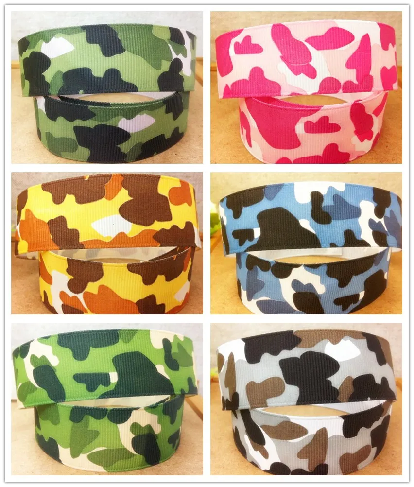 Новое поступление 1 дюйм (25 мм) корсажная лента с рисунком камуфляжа принтом