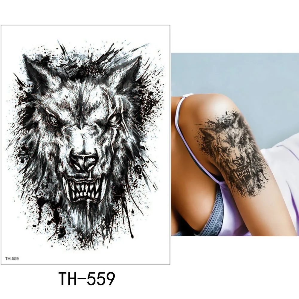 TH-559 Glaryyears 1 лист, временная татуировка, наклейка, модная Татуировка, Лев, флеш-тату, водонепроницаемый, маленькое боди-арт, для мужчин и женщин, TH Link 10 - Цвет: TH-559
