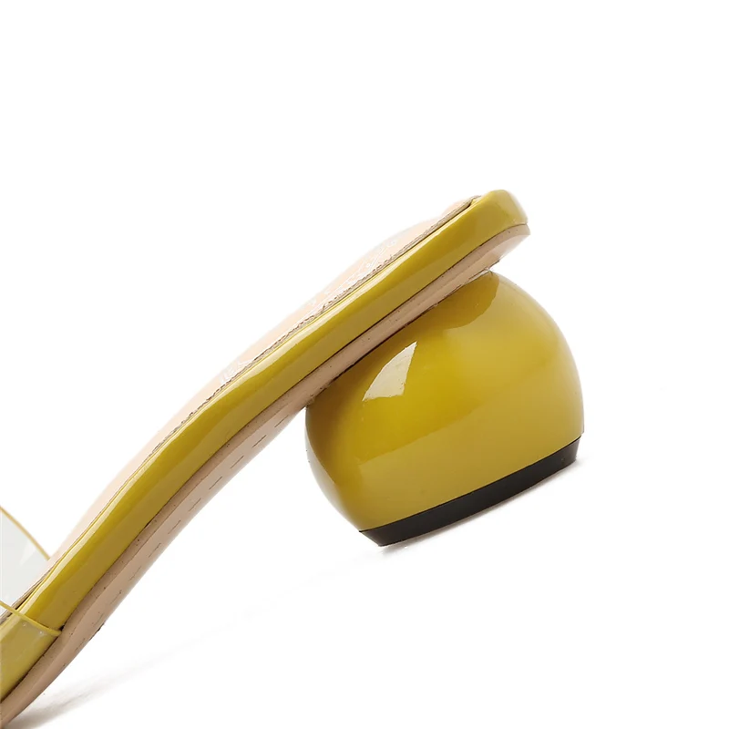 2019 г. женские летние туфли на платформе Каблук 5 см высокий каблук толстый желтые